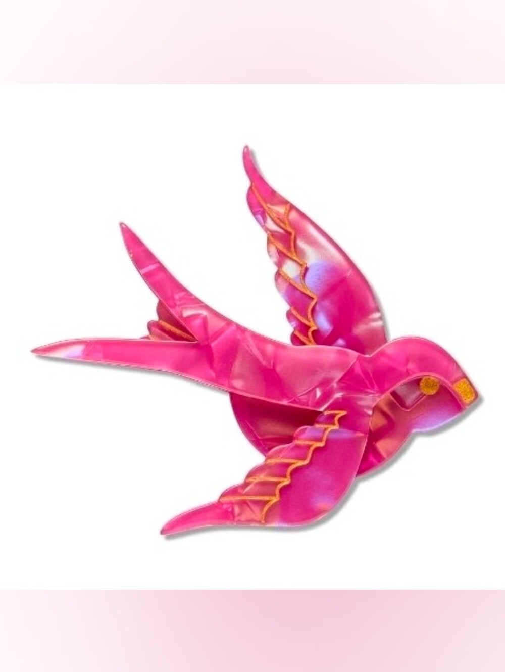 Bluebird of Happiness Brooch — Vibrant Pink Bird Pin. Erstwilder.